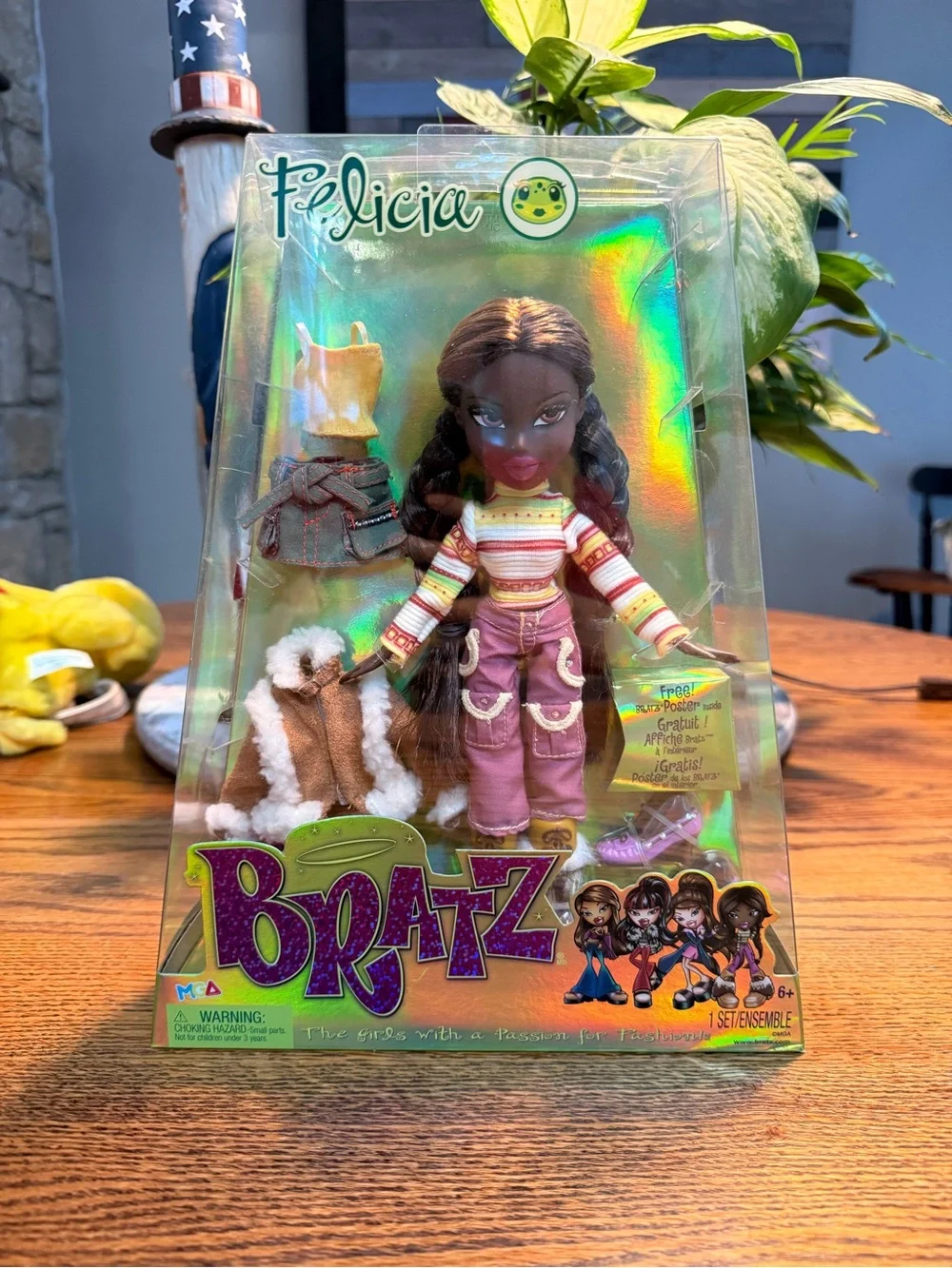 Bratz Original Series 3 Felicia Fashion Doll in Brown Skin Tone with Pink Outfit